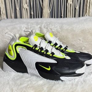 Nike Zoom Sneakers - Black, White, and Neon Yellow